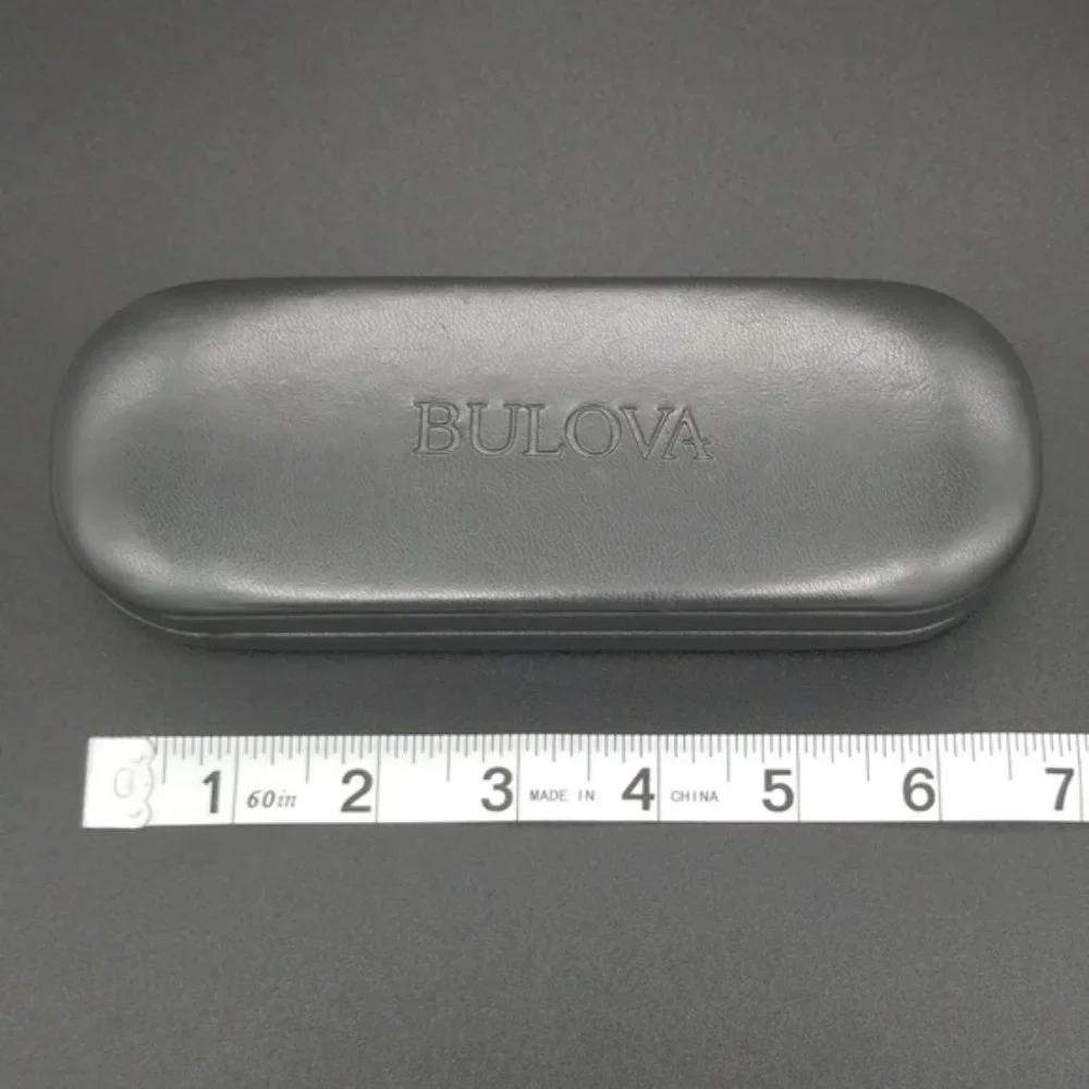 Bulova Grey Hard Glasses Clamshell Case EUC